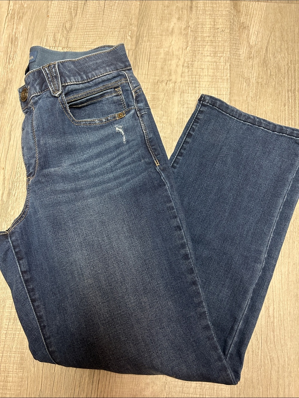 Democracy Women's Dark Blue Relaxed Fit Jeans with Light Fade